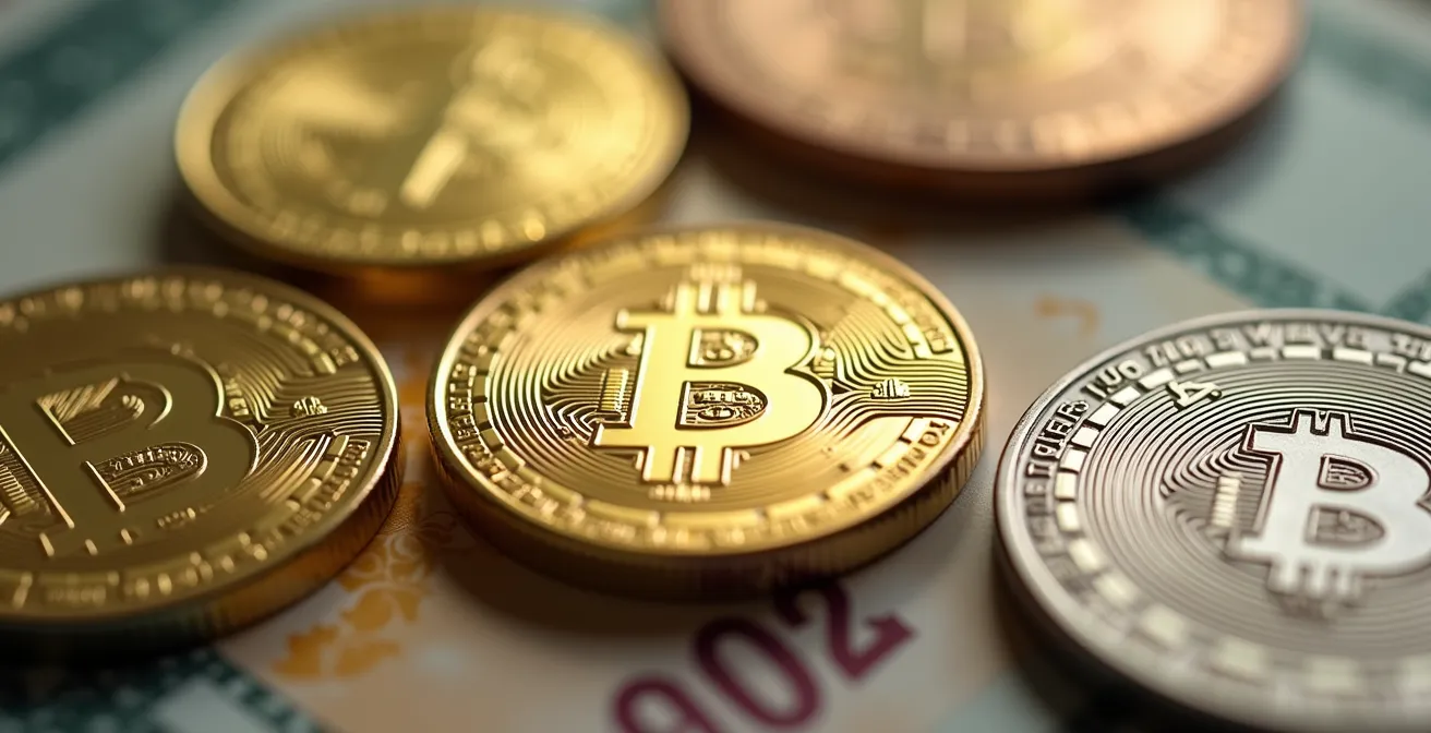 Composizione visuale di un portafoglio bilanciato con oro, azioni e obbligazioni