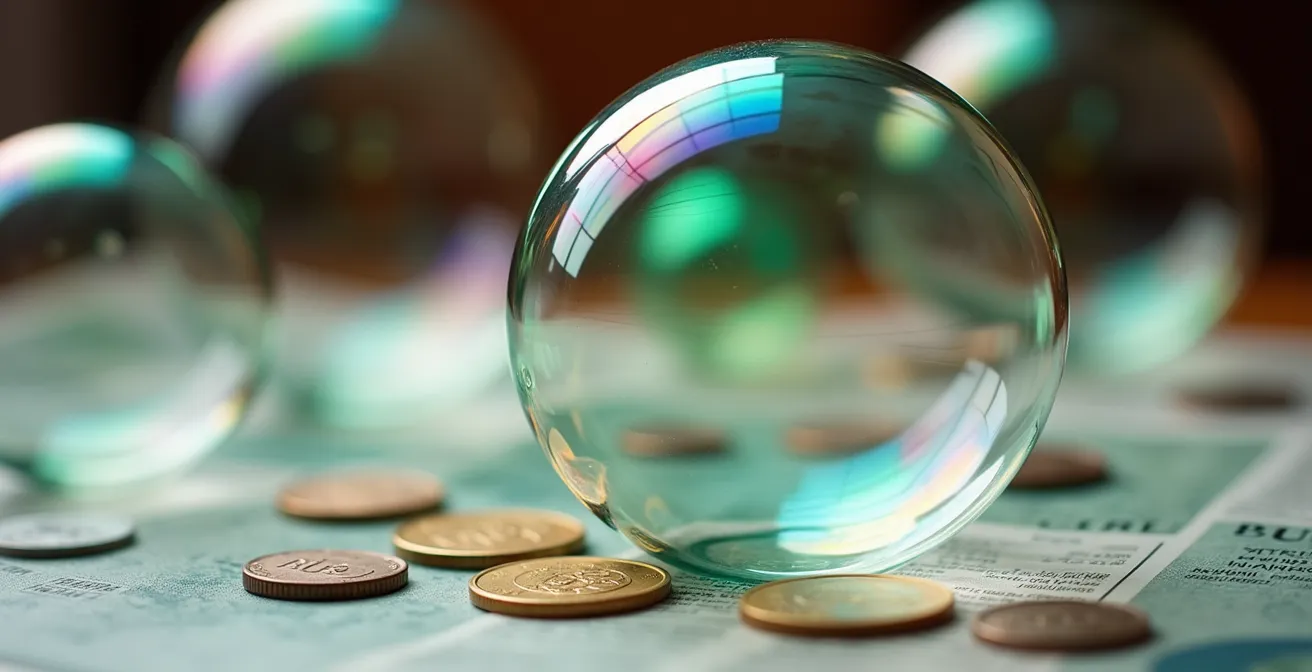 Metafora visiva della bolla verde negli investimenti sostenibili