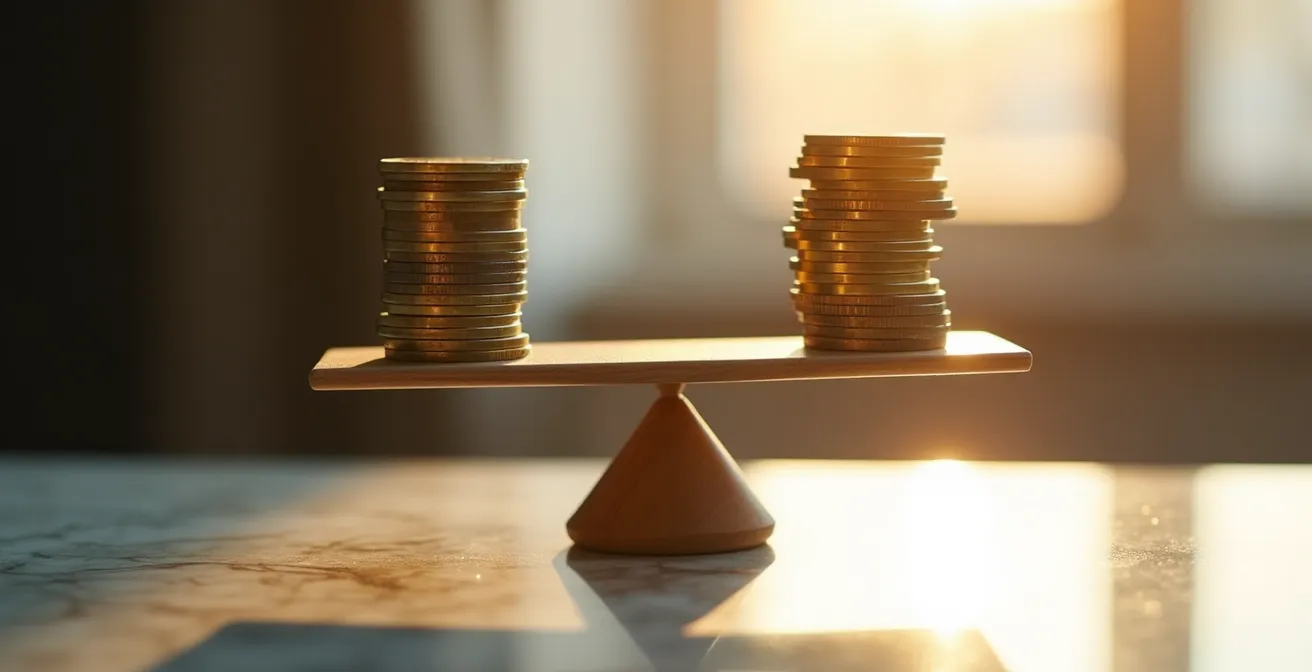 Confronto visuale tra deduzione e detrazione fiscale con grafici e calcoli