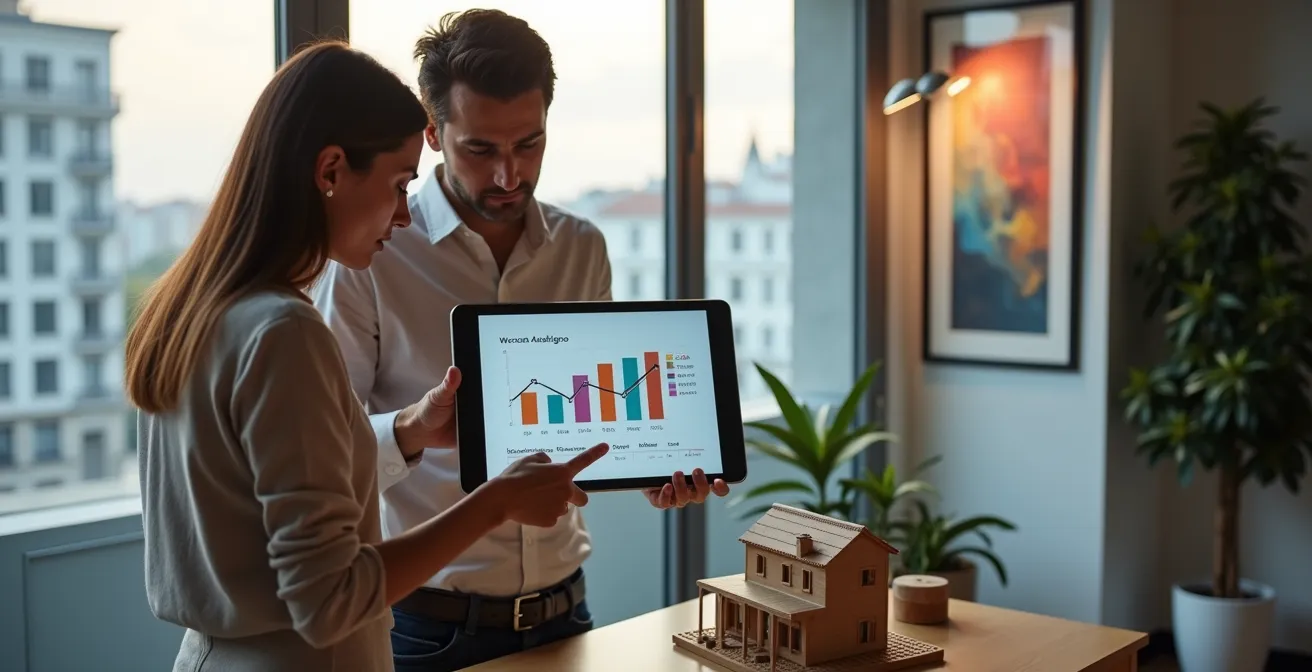 Composizione visuale che rappresenta la diversificazione del patrimonio oltre l'immobiliare