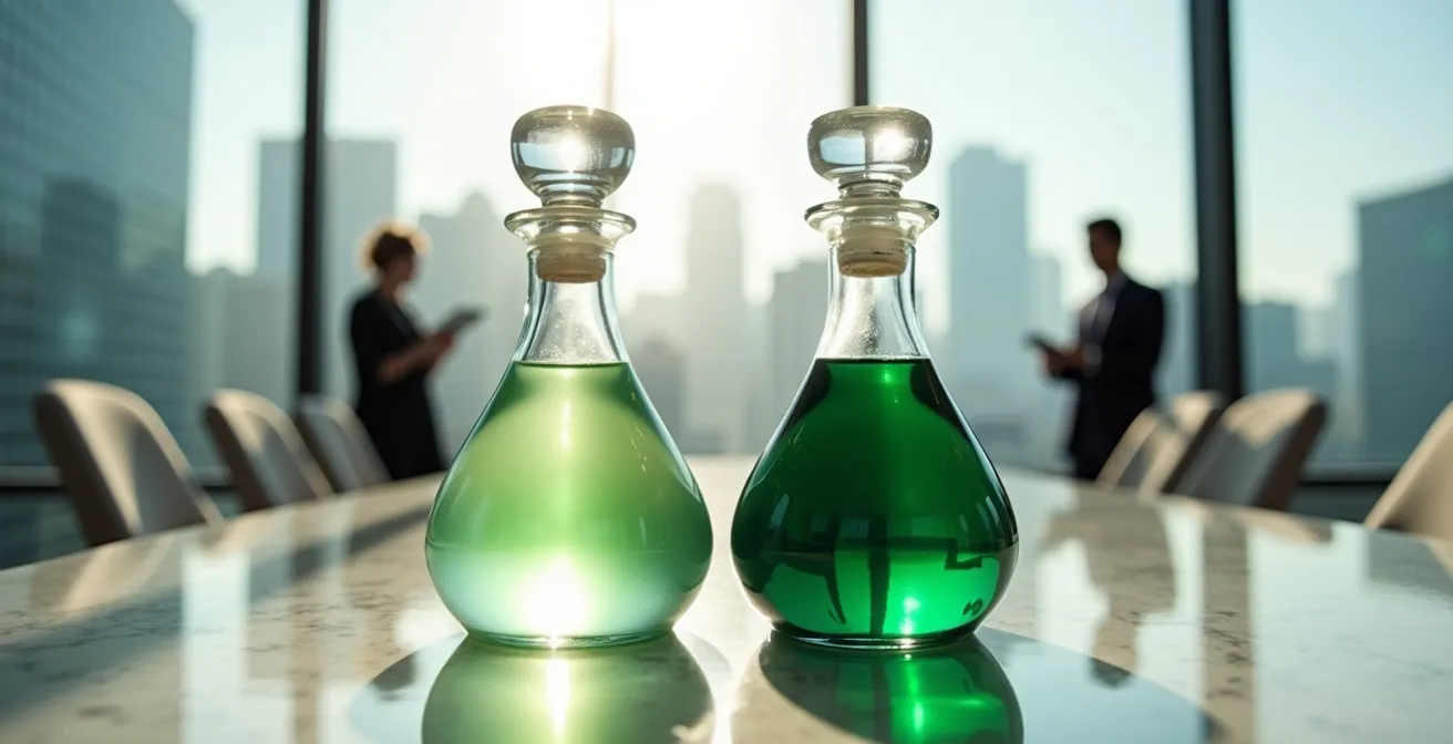 Confronto visivo tra fondi articolo 8 light green e articolo 9 dark green