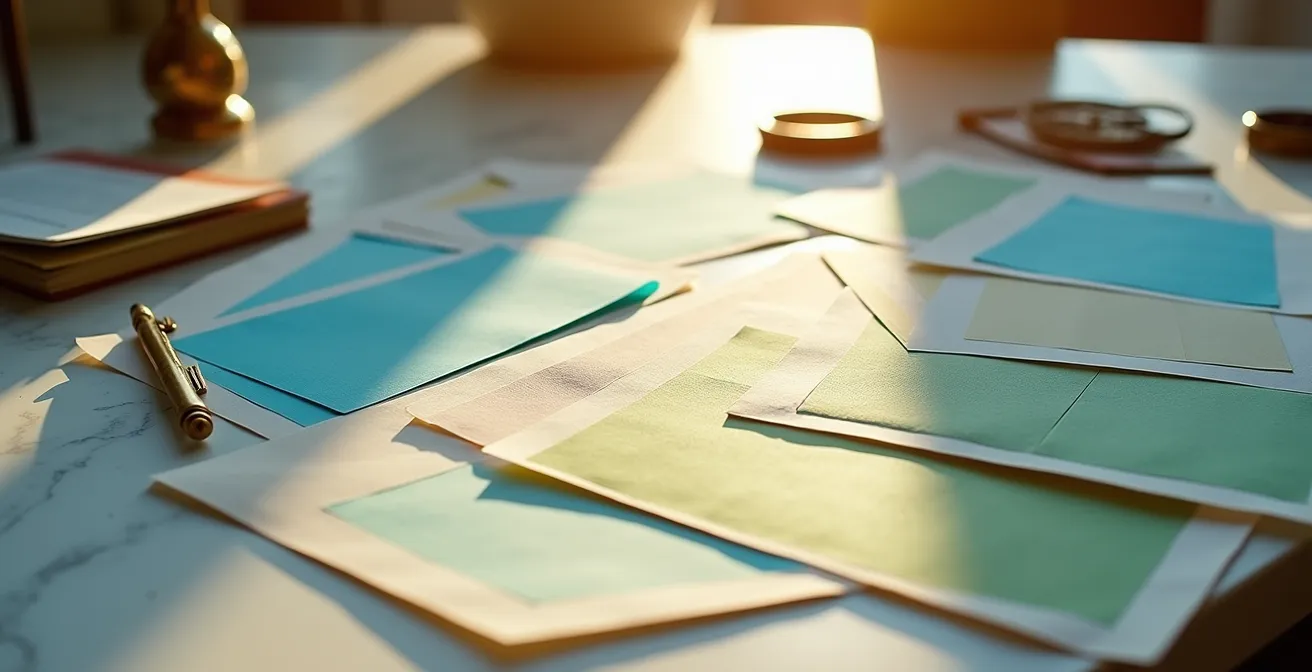 Scrivania organizzata con documenti finanziari categorizzati per tipologia di asset